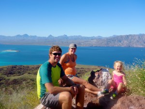 Family hikers